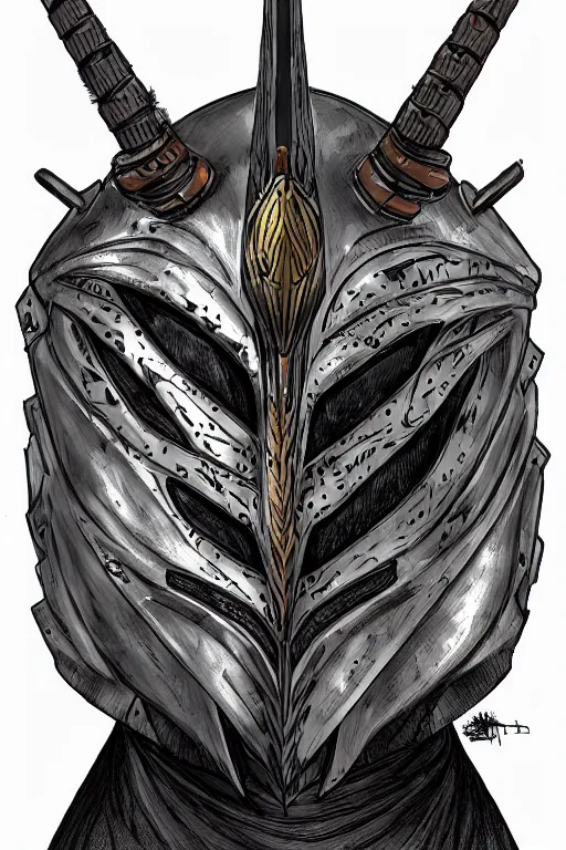 Prompt: armoured warrior, hummingbird helmet, symmetrical, highly detailed, digital art, themed armour, sharp focus, trending on art station, kentaro miura manga art style