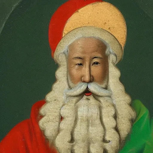 Image similar to asian variant of saint nicholas, masterpiece, close up