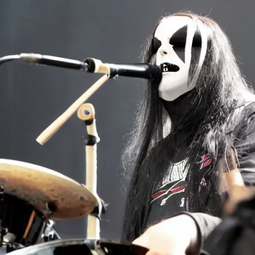 Image similar to joey jordison playing joey jordison