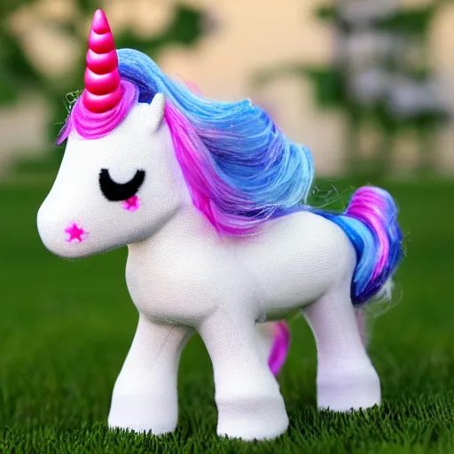 Image similar to an unicorn, push doll, 8k