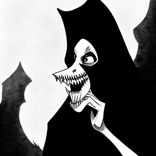 Image similar to nosferatu, dramatic pose, in the style of carl barks