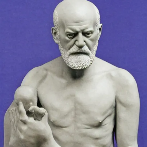Image similar to sigmund freud sculpture by auguste rodin