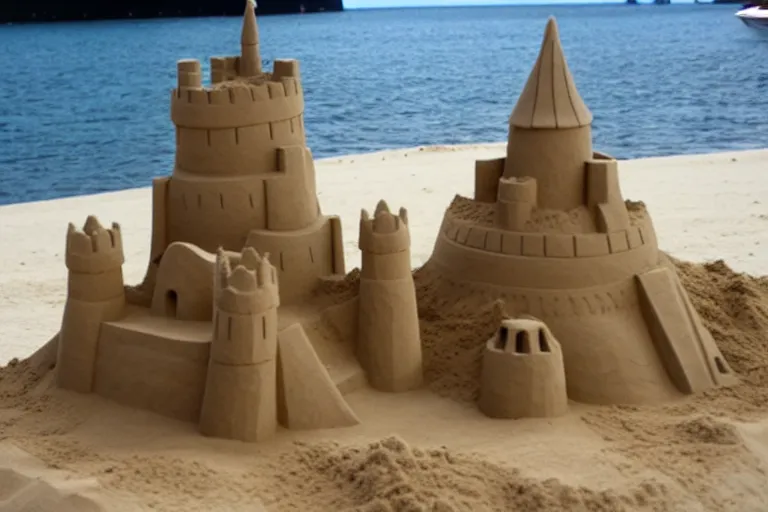 Image similar to a completed sand castle