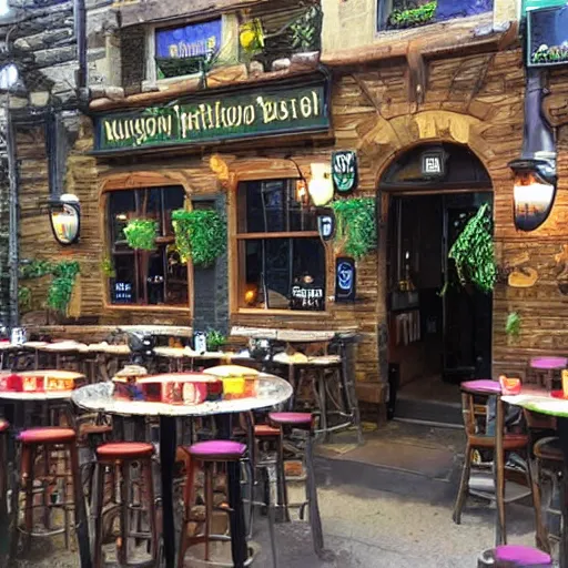 Image similar to Mushroom themed pub