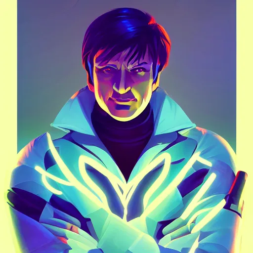 Prompt: nathan fillion radiating a glowing aura stuff loot legends stylized digital illustration video game icon artstation lois van baarle, ilya kuvshinov, rossdraws,