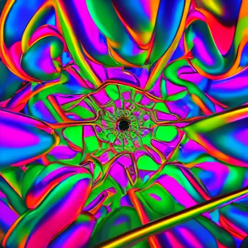 Image similar to 🤯, happy, 3 d render, 4 k, glossy sphere, psychodelic colors, black background