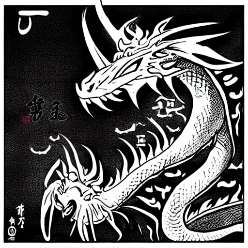 Prompt: “fire breathing dragon, manga style”