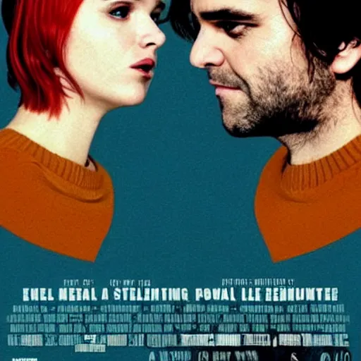 Prompt: Eternal Sunshine of the Spotless Mind movie poster