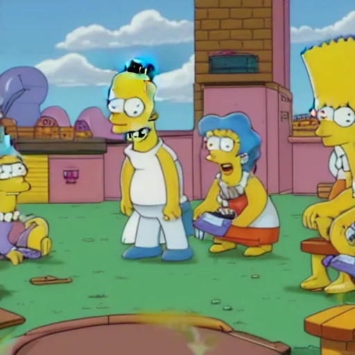 Image similar to Squid Game with The Simpsons