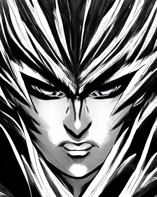 Image similar to A male dark phoenix, epic, highly detailed face, close-up, fantasy art, anime art, in the style of masami kurumada, illustration, epic, fantasy, intricate, hyper detailed, artstation, concept art, smooth, sharp focus, ray tracing