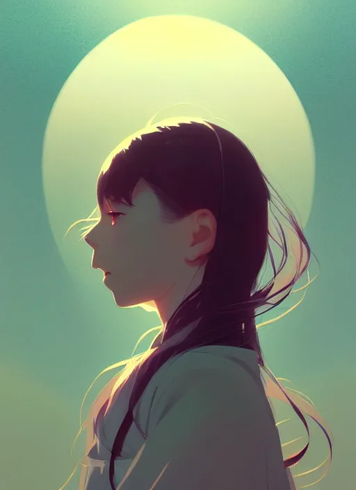 Image similar to portrait of a girl by ilya kuvshinov, cloudy sky background lush landscape ln illustration concept art lotr anime key visual portrait long flowing hair fine detail delicate features gapmoe kuudere trending pixiv by victo ngai fanbox by greg rutkowski makoto shinkai takashi takeuchi studio ghibli