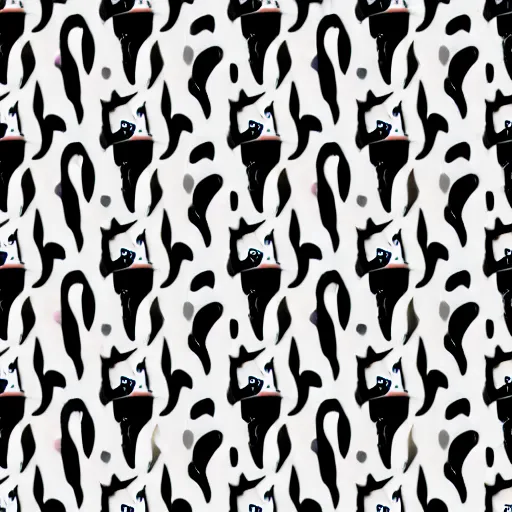 Prompt: seamless looping design of cute kittens on striped white and black background