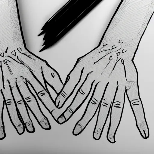 Image similar to love hold hand drawing ; anatomically correct hands, perfect accurate coherence