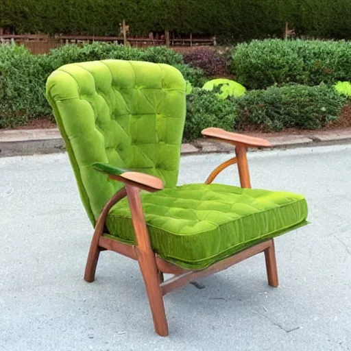 Image similar to a avacado themed chair