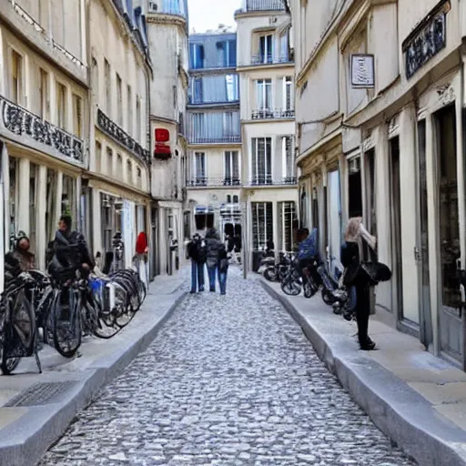 Image similar to une rue de paris en 2 0 2 0