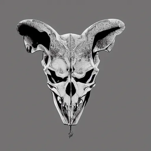 Prompt: jackal skull