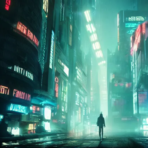 Image similar to cyberpunk blade runner vibe starring wilem defoe movie still