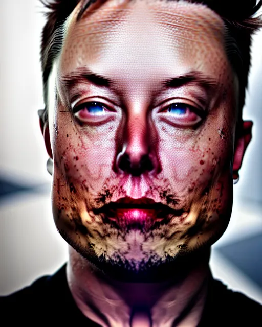 Prompt: A photo of Elon Musk, highly detailed, trending on artstation, bokeh, 90mm, f/1.4