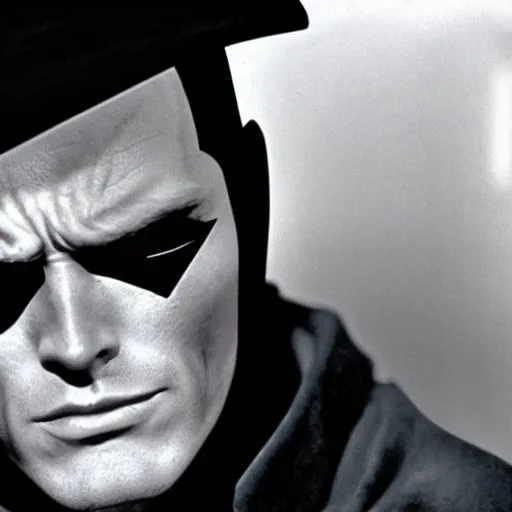 Image similar to young clint eastwood as batman