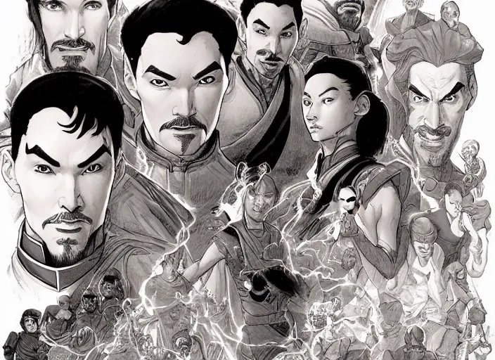 Image similar to a highly detailed [ airbender ] portrait of stephen strange, james gurney, james jean