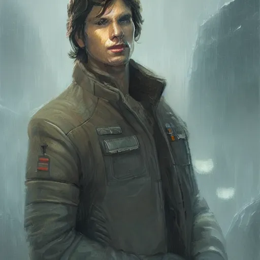 Image similar to portrait of a man by Greg Rutkowski, Jacen Solo from the Star Wars Expanded Universe, highly detailed portrait, digital painting, artstation, concept art, smooth, sharp foccus ilustration, Artstation HQ