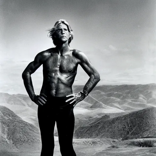 Image similar to a annie leibovitz portrait of bjorn borg at the peak of his career