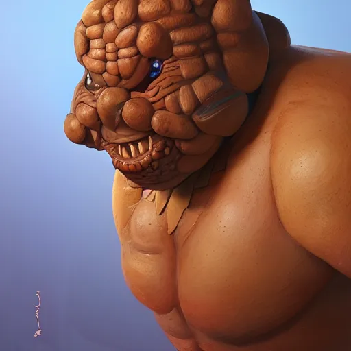 Prompt: a goron, made by Stanley Artgerm Lau, WLOP, Rossdraws, ArtStation, CGSociety, concept art, cgsociety, octane render, trending on artstation, artstationHD, artstationHQ, unreal engine, 4k, 8k,