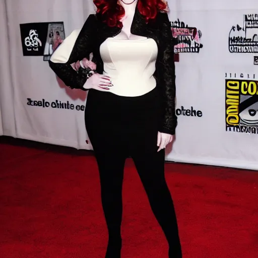 Prompt: full body photo of christina hendricks as a vampire warrior