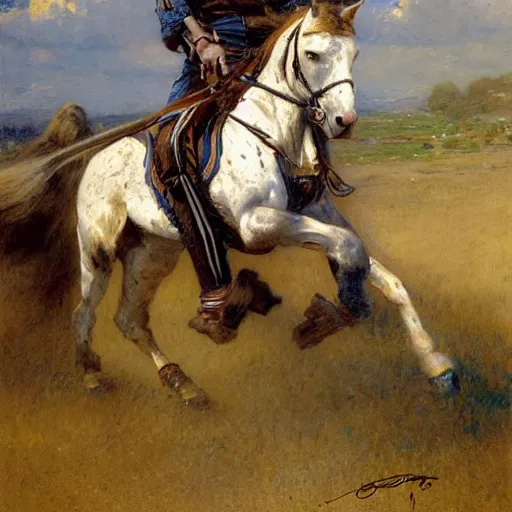 Prompt: attractive lionel messi as attractive lionel messi riding a horse, natural lighting, high quality, very detailed painting, by gaston bussiere, donato giancola, j. c. leyendecker