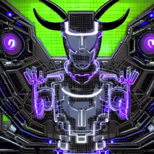 Prompt: a cybertronic bull