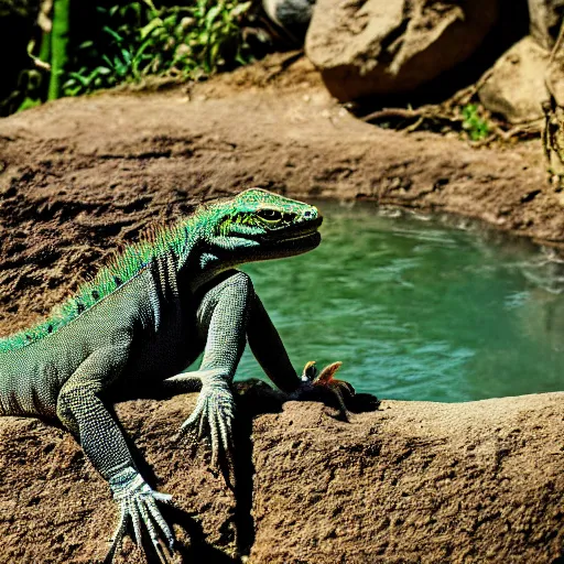 Image similar to lizard human sitting in water, photograph captured at oregon hotsprings