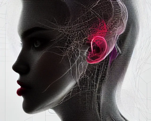 Image similar to portrait of see - through head, intricate abstract. intricate artwork, by tooth wu, wlop, beeple, dan mumford. concept art, octane render, trending on artstation, greg rutkowski very coherent symmetrical artwork. cinematic, key art, hyper realism, high detail, octane render, 8 k, iridescent accents