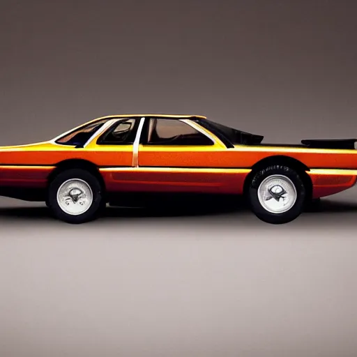 Prompt: product photography of an Atari car