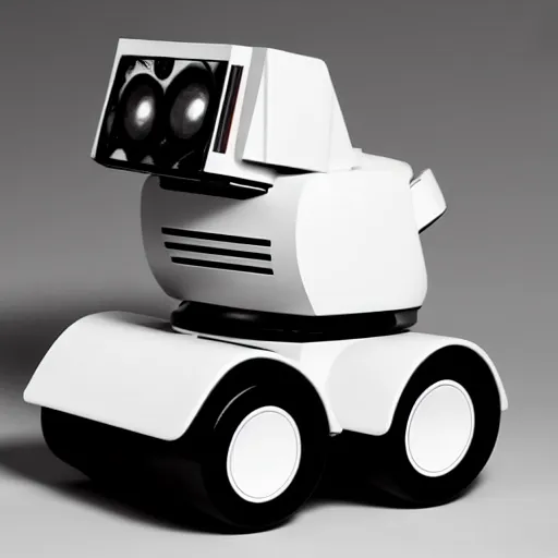 Image similar to Gorgeous isometric product photography of WALL-E designed by Dieter Rams