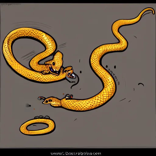 Prompt: snake eating itself, digital art, award-winning, trending on art station