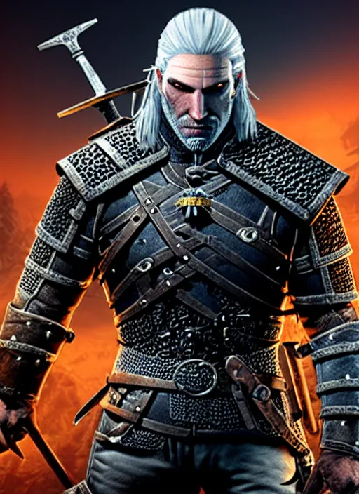 Image similar to geralt of rivia in dark souls