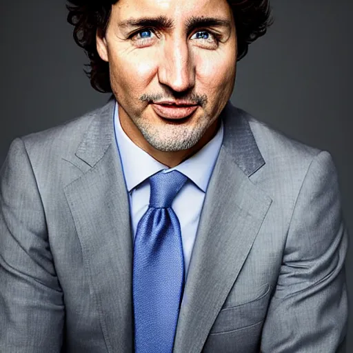Prompt: a portrait of Justin Trudeau by Martin Schoeller, photorealistic, global lighting