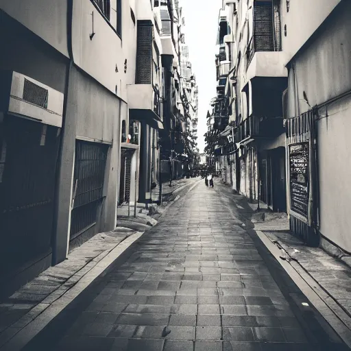 Image similar to photo of street city, midijourney