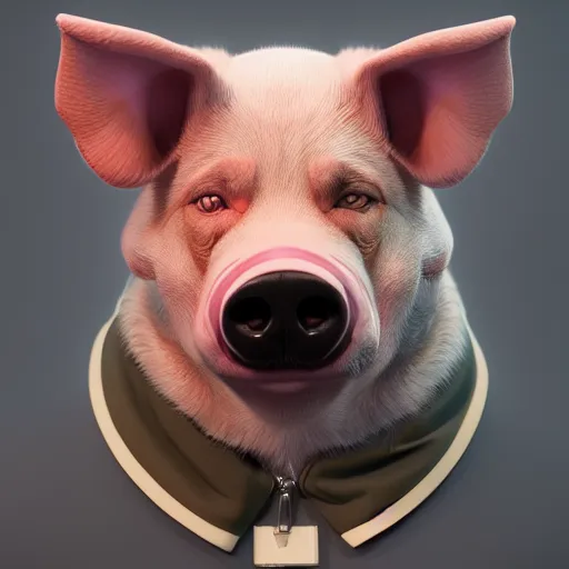 Image similar to a fusion of a dog and a pig, hyperdetailed, artstation, cgsociety, 8 k