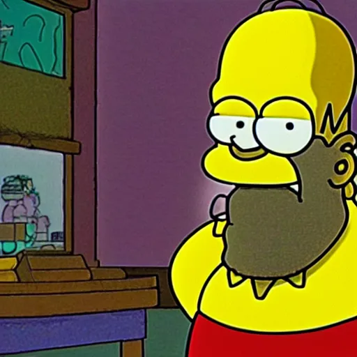 Prompt: homer simpson in the lord of the rings