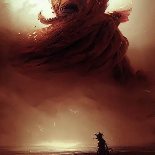 Prompt: a terrifying wind monster by greg rutkowski