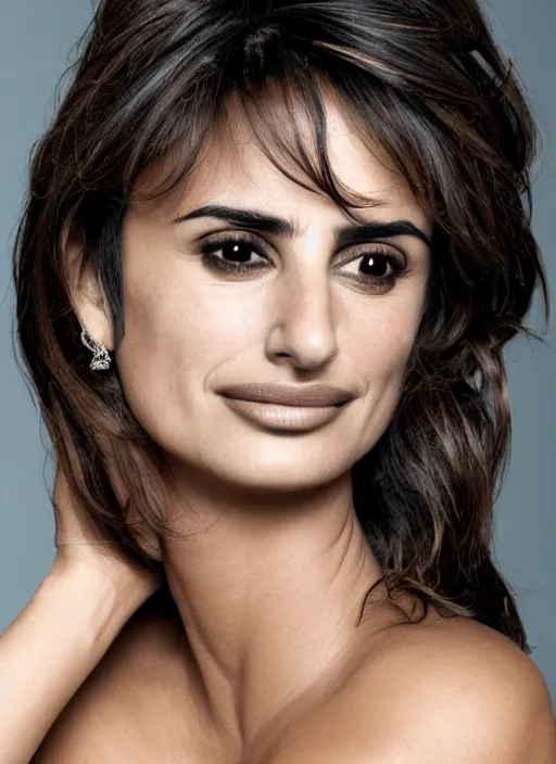 Prompt: penelope cruz, papercut, highly detailed, smooth, sharp, 8 0 mm portrait