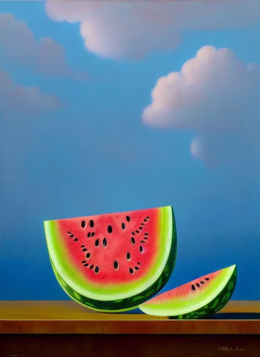 Prompt: psychedelic fractal watermelon, bylee madgwick, fairfield porter