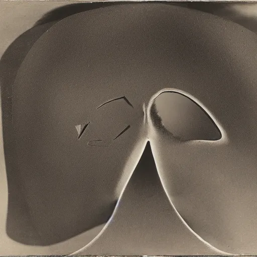 Image similar to The ‘Naive Oculus’ by Man Ray, auction catalogue photo, private collection, on display from the estate of Max Ernst