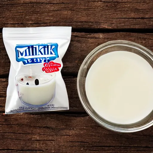 Prompt: milk inside a bag of milk inside a bag of milk