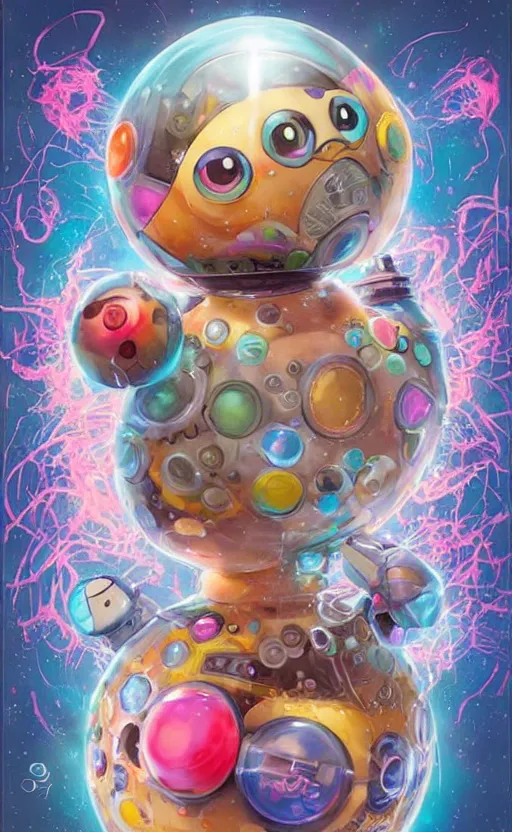 Image similar to lofi BioPunk Pokemon Togepi portrait Pixar style by Tristan Eaton_Stanley Artgerm and Tom Bagshaw,