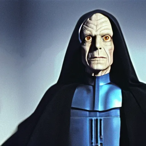 Image similar to jeff goldblum as emperor palpatine in the original trilogy, star wars movie, photo