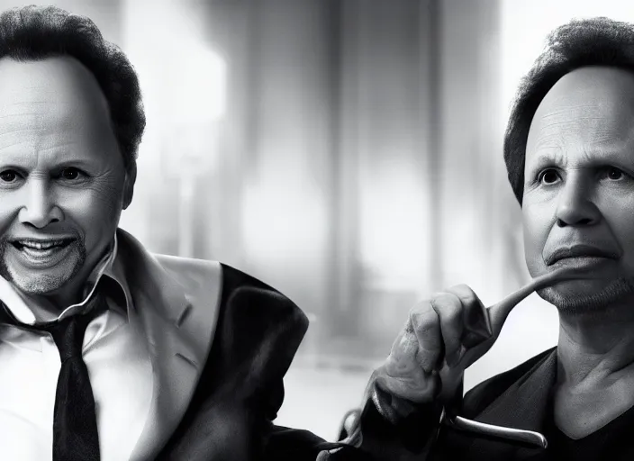 Prompt: billy crystal, movie still, from the new sin city movie, 8 k, realistic