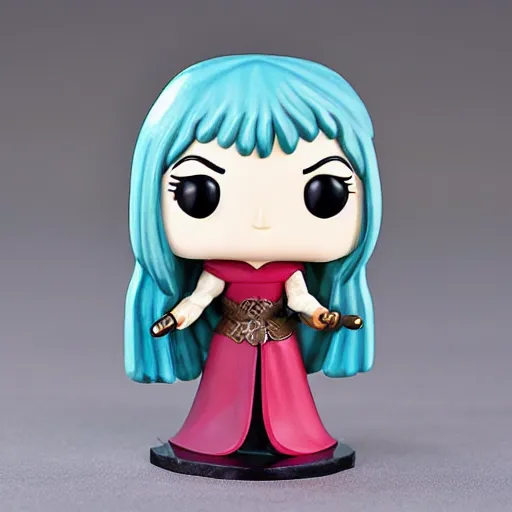 Image similar to girl with medieval armor sad pop mart city of night series figurine toy design