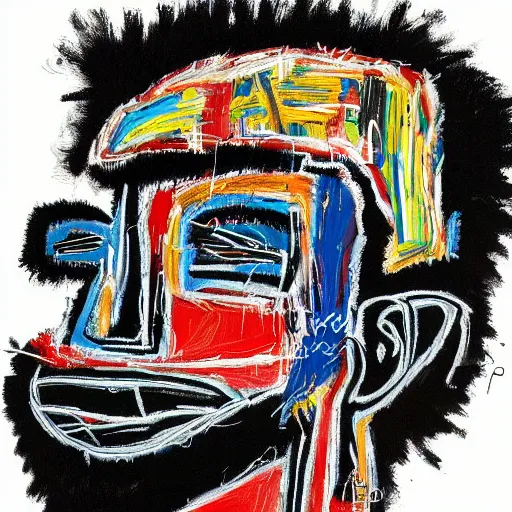 Image similar to A extremely highly detailed majestic hi-res beautiful immaculate head and shoulders painting of a strong black african man by Jean-Michel Basquiat, 8k, high textures, hyper sharp, insanely detailed and intricate, super detailed, 4k HDR high quality